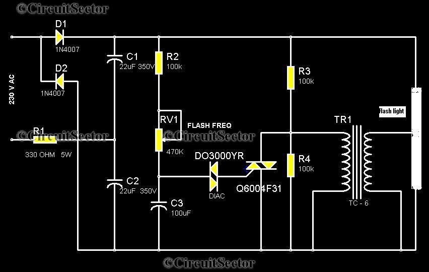 Strobe Light Circuit with Timing Top Circuits
