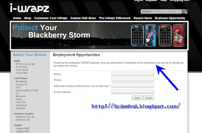 I Wrapz Employment Opportunities scam