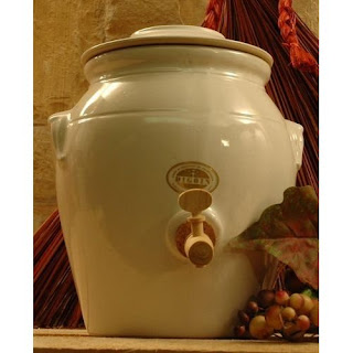 Vinaigrier en grès blanc Digoin vinaigrier ceramique gres vinaigre maison