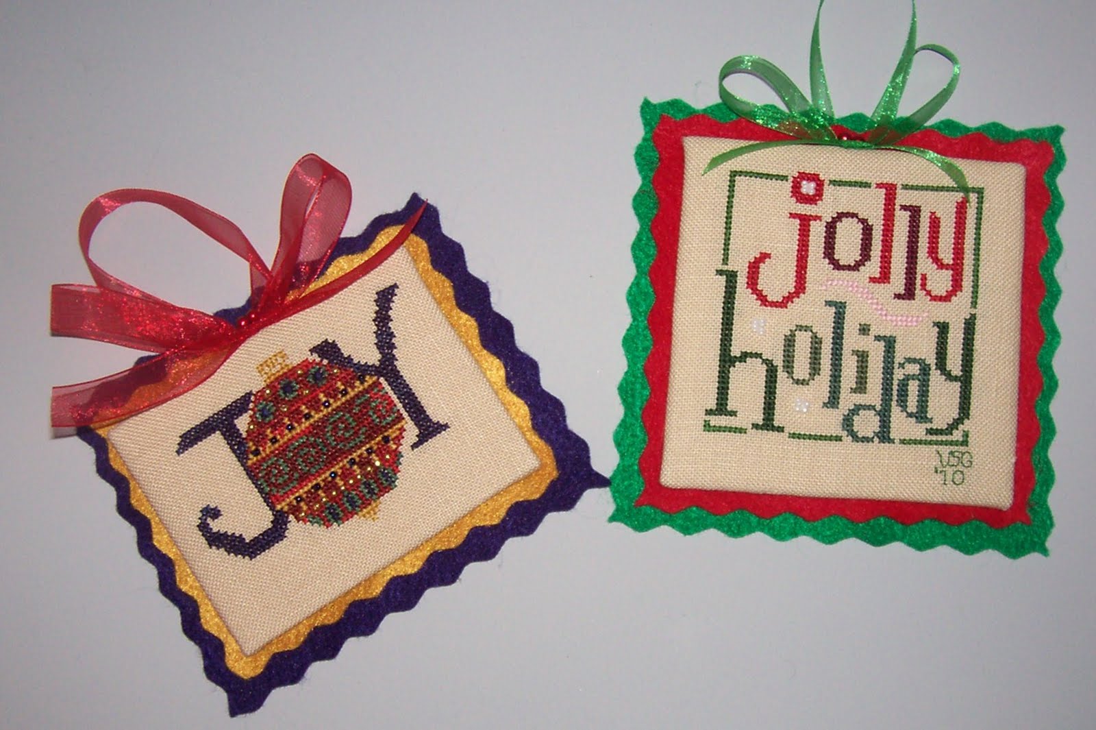 Sharon's Cross Stitch Obsession Ornament Finishing