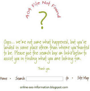 Custom 404 Error Page