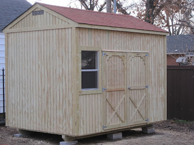 Storage shed going up.