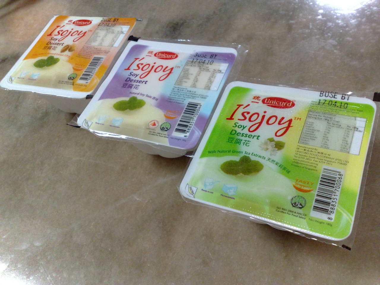 いただきます! Unicurd I'sojoy Soy Dessert home )