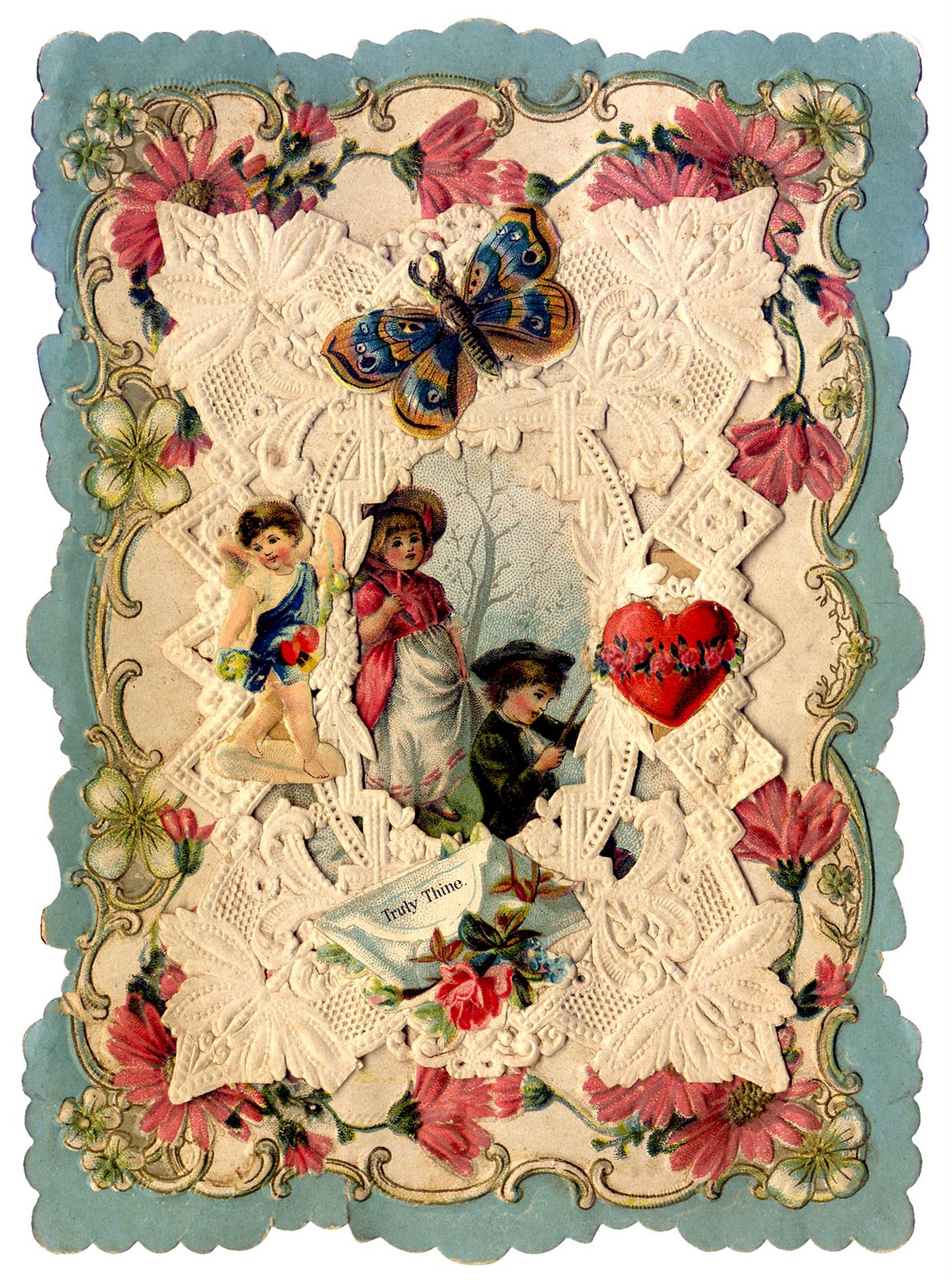 vintage victorian valentine art adult west highland terriers for sale