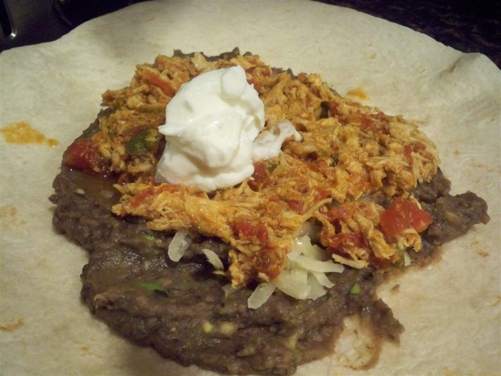 Kelly's Healthified Kitchen Rotel Slowcooker Chicken Burritos