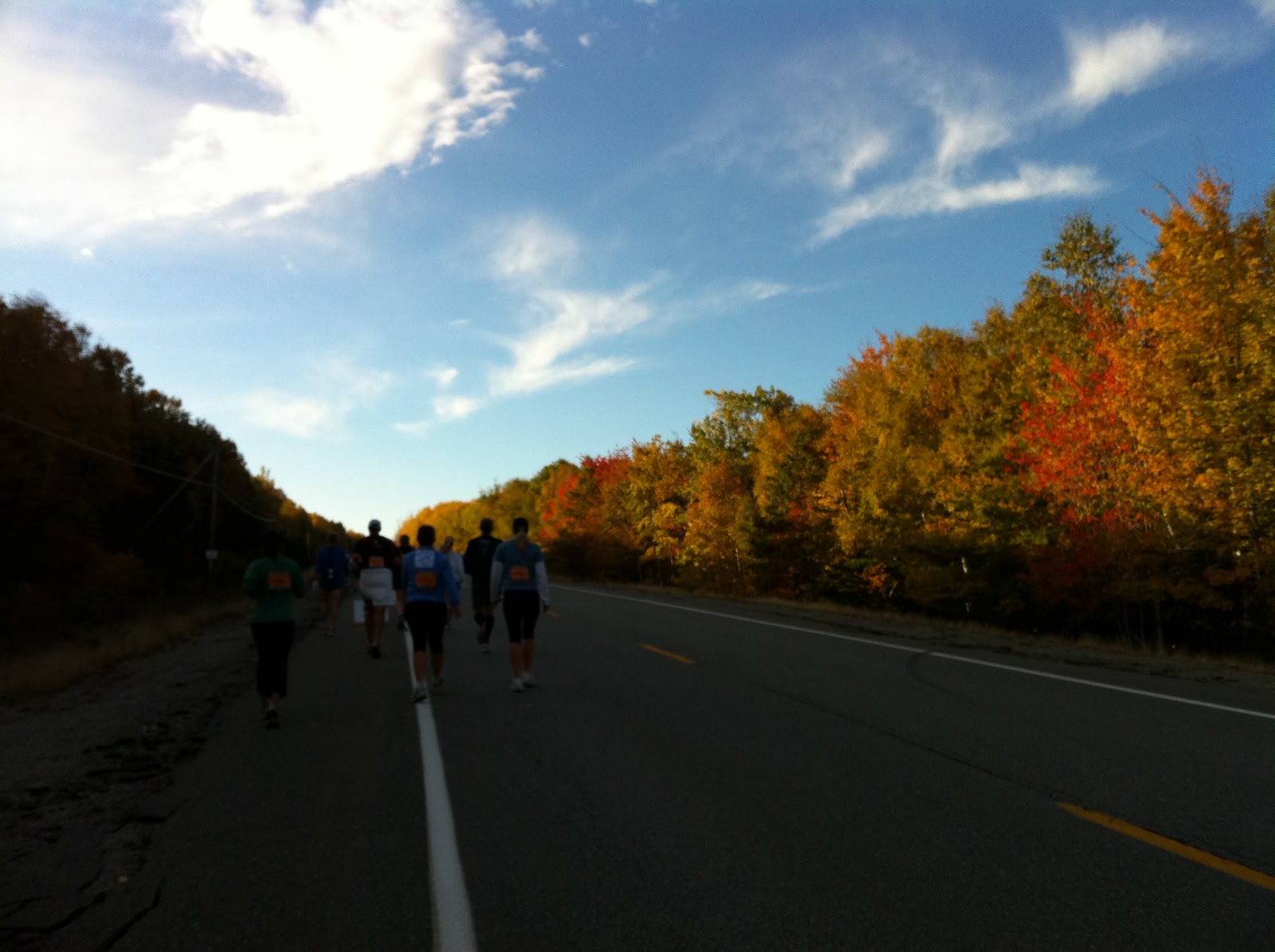 Running Becca Mount Desert Island Marathon, Bar Harbor, Maine 10/17/10