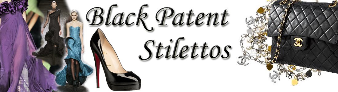 BLACK PATENT STILETTOS