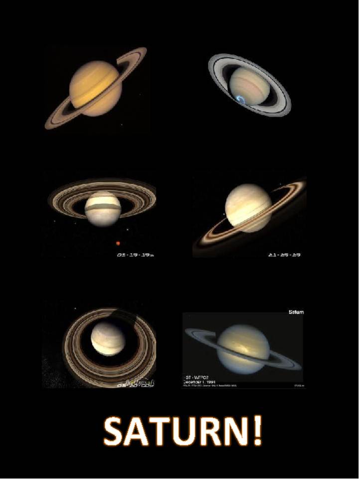 3rd Grade Space Quest Pictures of Saturn