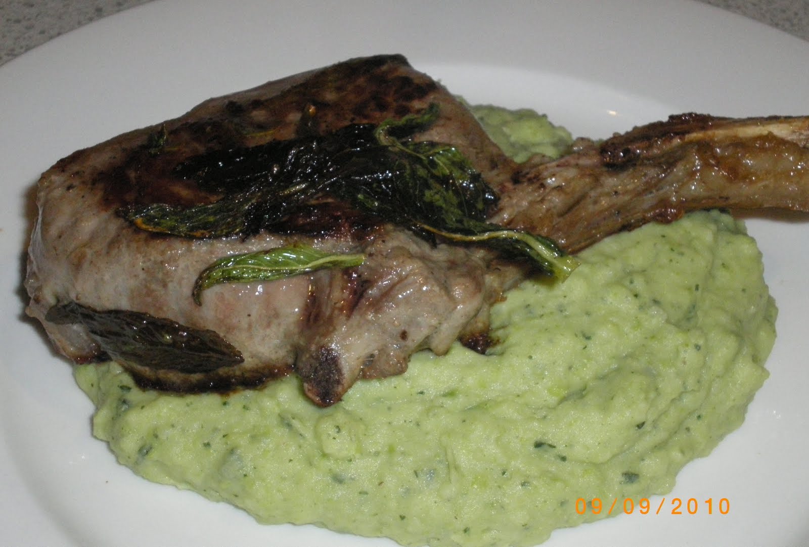 Cate Can Cook, So Can You!! Veal Cutlets with Minted Pea Puree