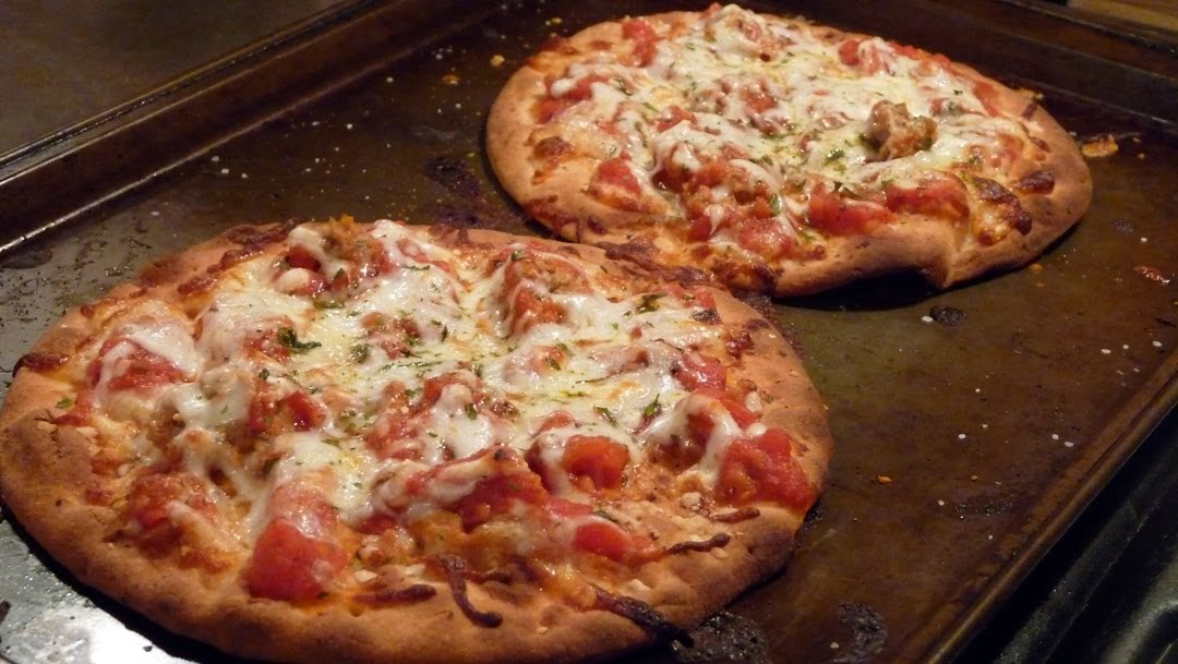 Veggie Meatball Flatbread Pizza