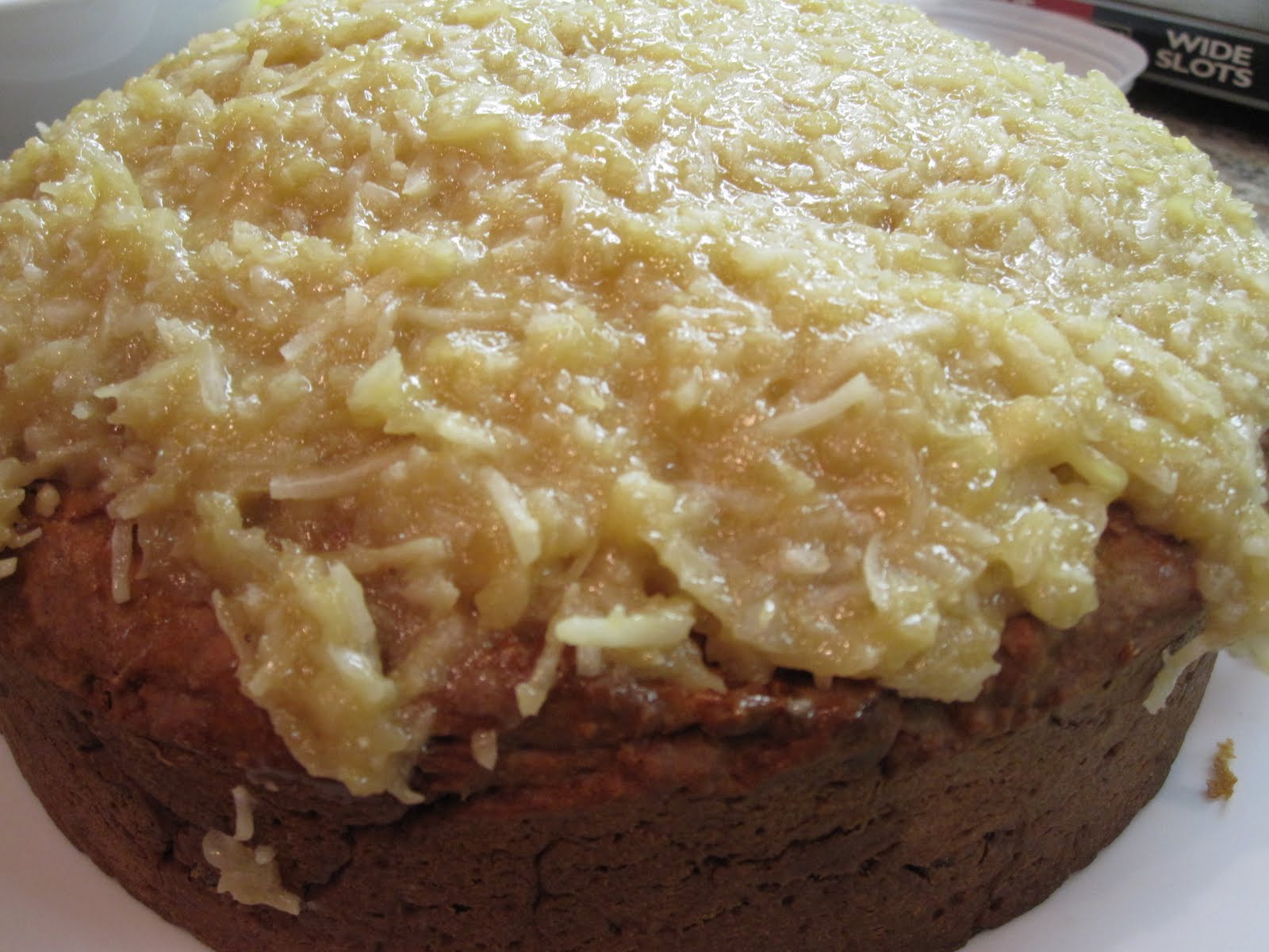 BLACK FLAMINGO coconut walnut cake with coconut frosting )