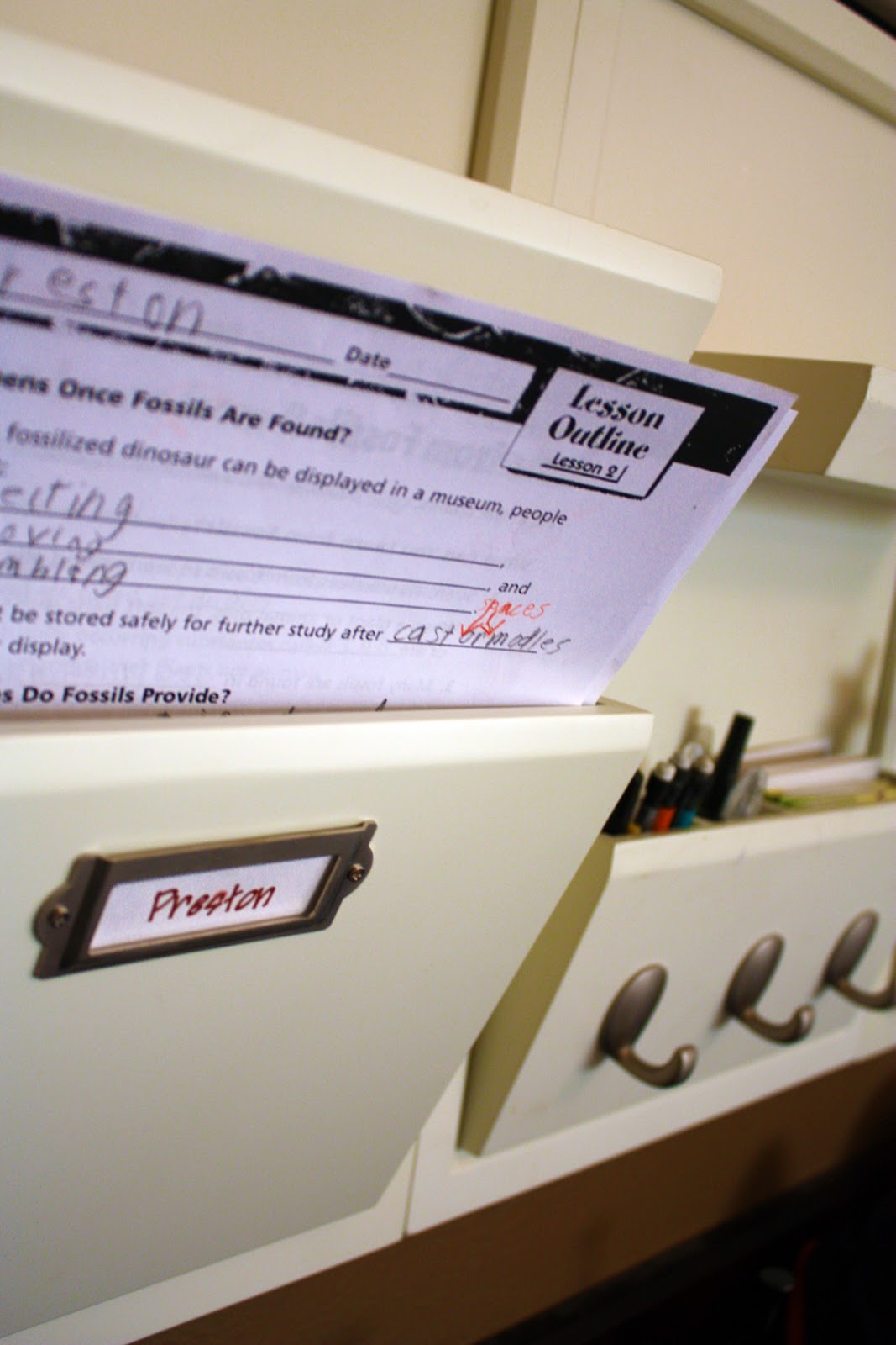 IHeart Organizing School Paperwork Storage