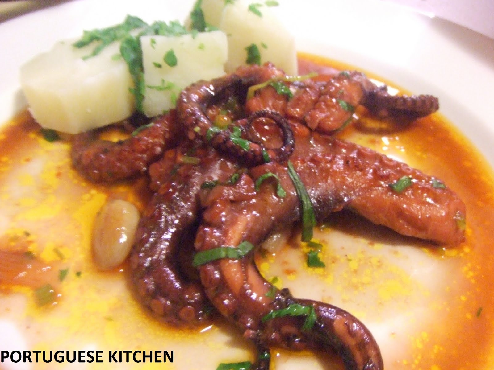 Portuguese Kitchen Oven Roasted Octopus Polvo no Forno