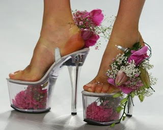 creative Shoes as Flower Vases