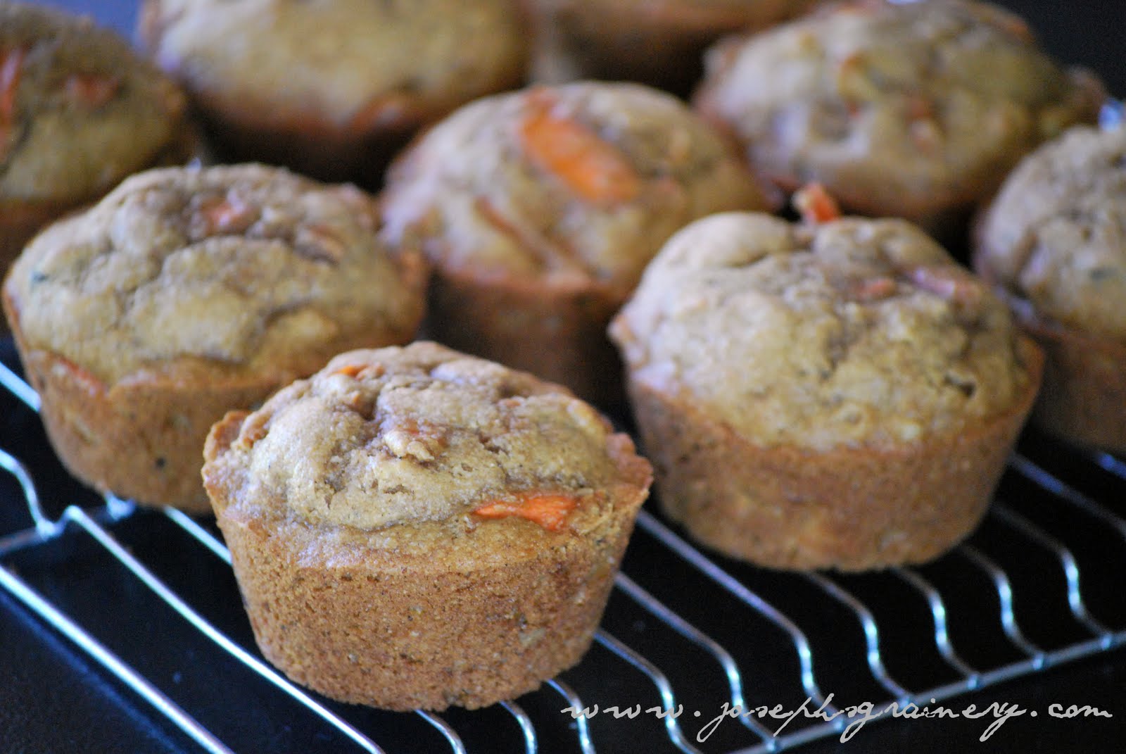Joseph's Grainery Carrot Cupcakes with Whole Wheat Flour