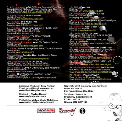 brockway entertainment 2011 canadian rap future superstars compilationborder tracklist