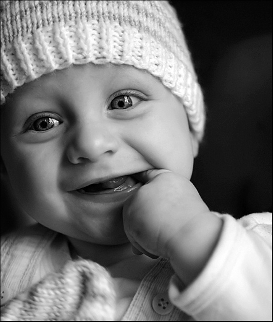 baby girl smiling