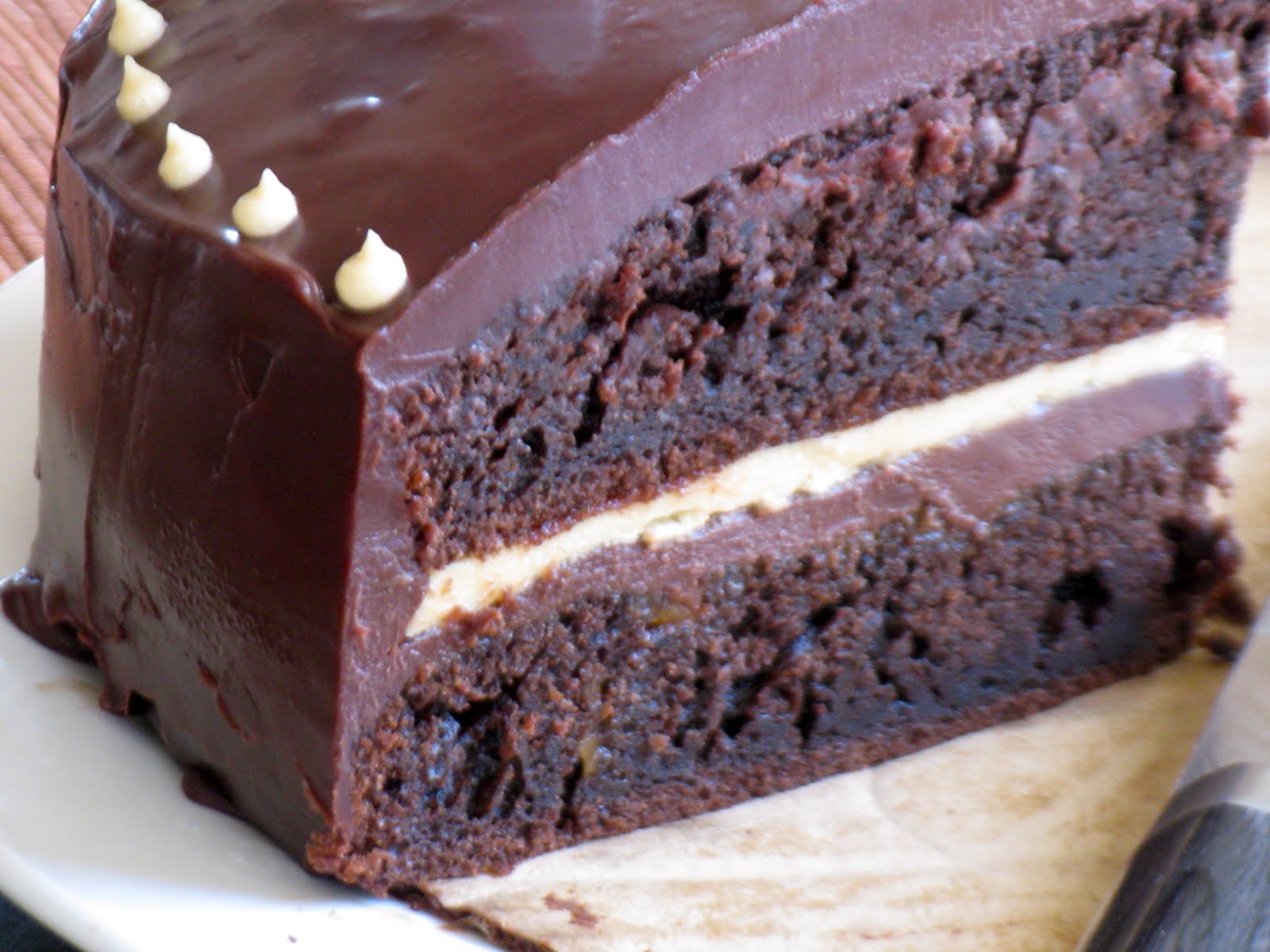 The Cilantropist Chocolate and Salted Caramel Birthday Layer Cake