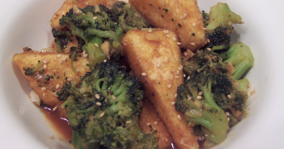 Kirsten's Recipes Pan Fried Tofu with Broccoli in Black Bean Sauce