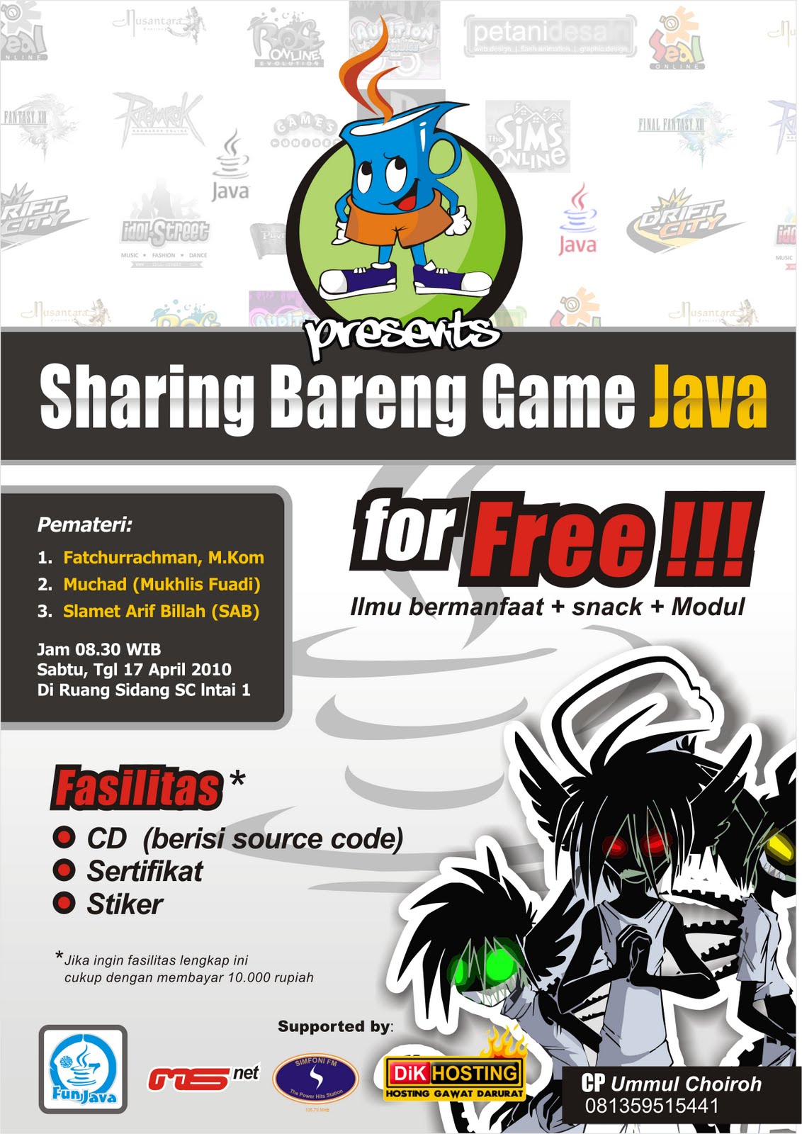 REPORTASE KHUSUS Sharing Bareng Game Java with Fun Java Kang Tejo