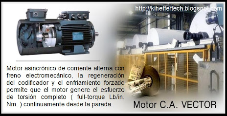 Vector motors. Freno & enfriamiento forzado integrado.