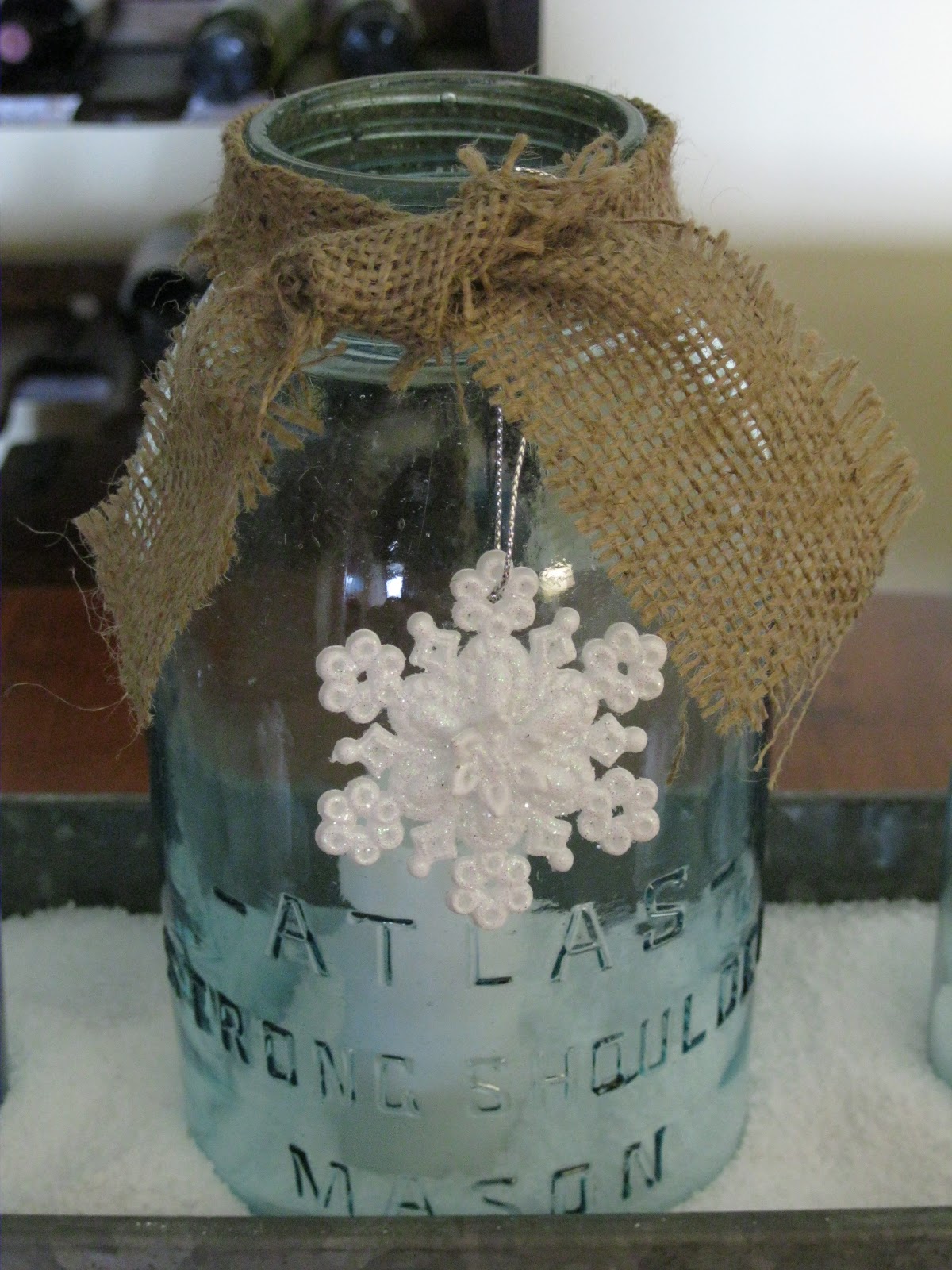 LIFE IN THE 209 Snowy centerpiece for January