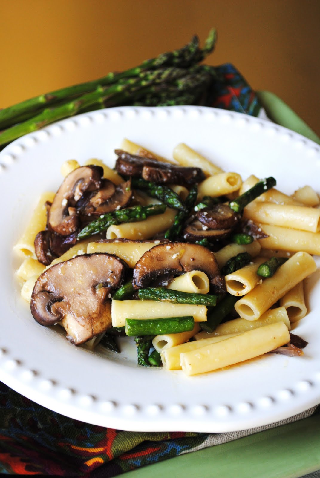 Lemon Pasta with Asparagus, Mushrooms and Onions How To Simplify