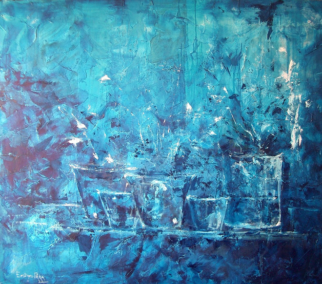 abstracto azul 130x114cms