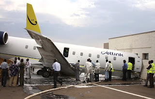 Parking plane crashes
