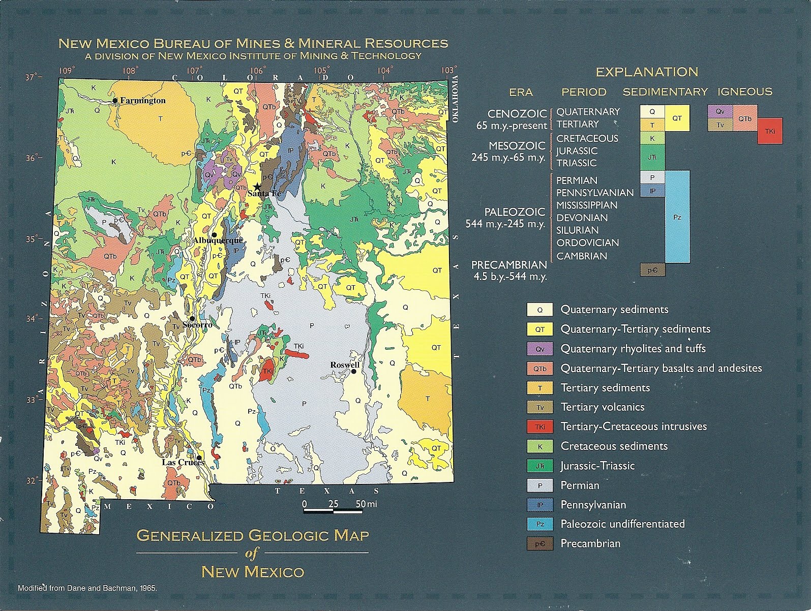 New Mexico Geologic Map Viridian's Postcard Blog: 2009