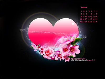 february calendar. February Calendar Wallpaper