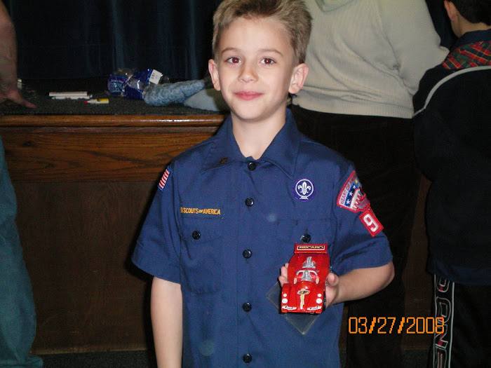 Keaton's First Pinewood Derby