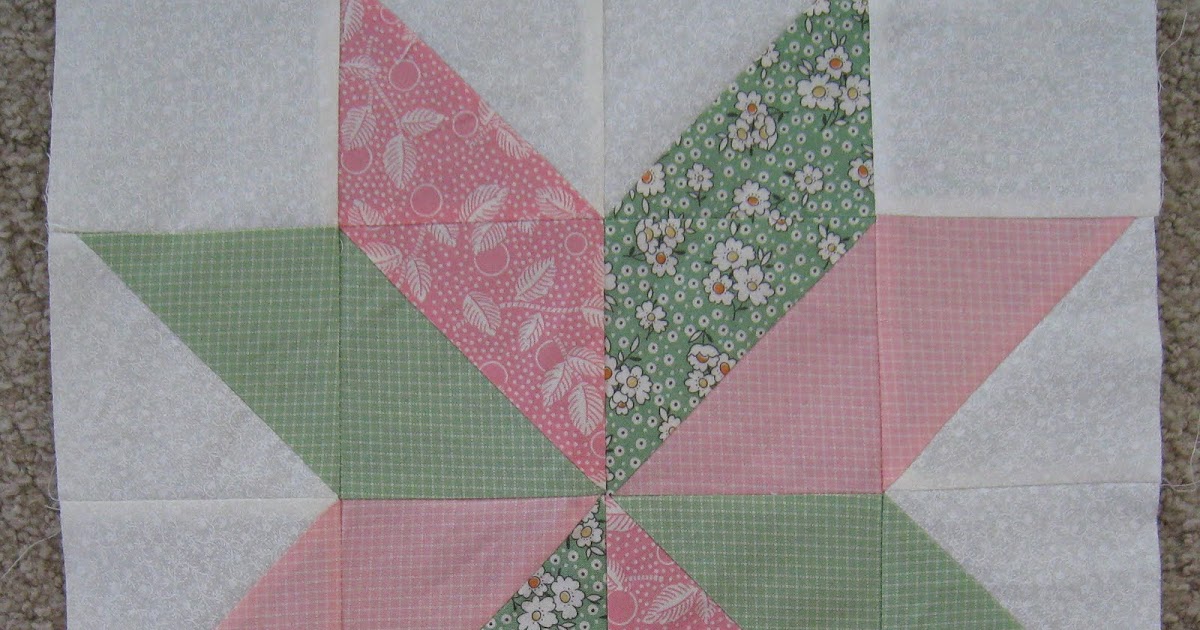 Piece N Quilt Star Flower Quilt Block Tutorial