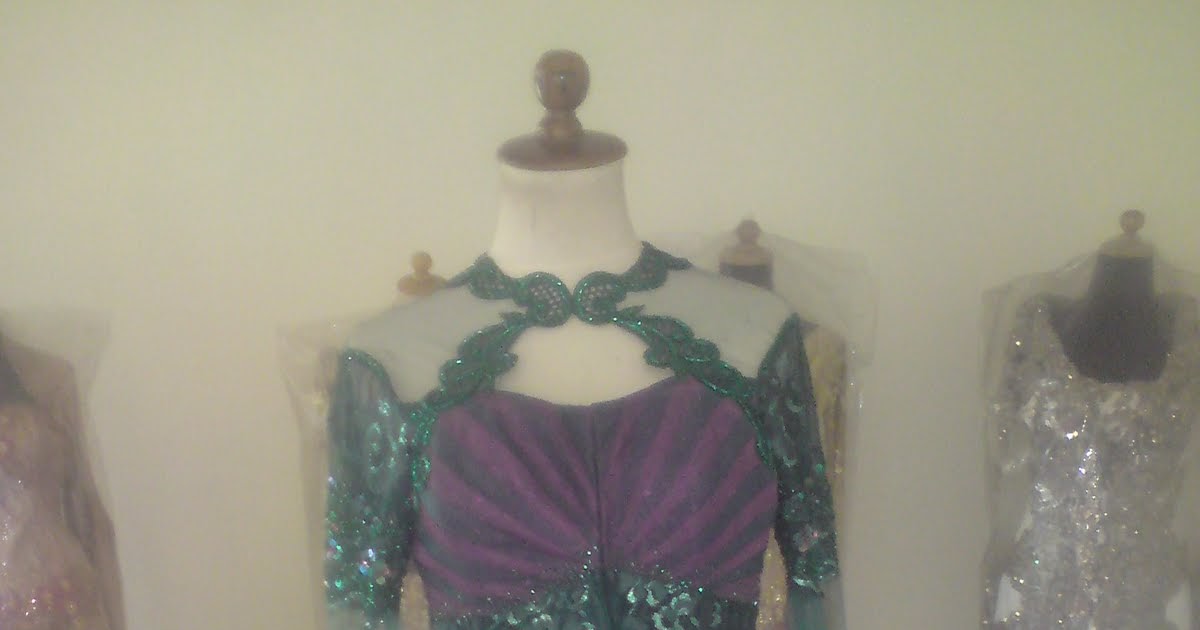 kebaya pengantin hijau botol 