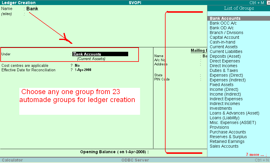 What is different between group and ledger in tally 9 Accounting