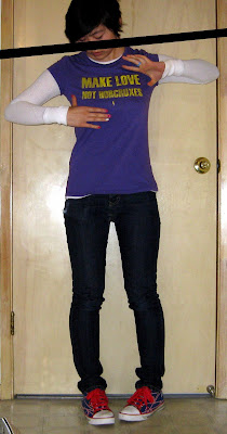outfit: Make Love Not Horcruxes silkscreen t-shirt, Forever21 jeans, Harajuku Lovers shoes