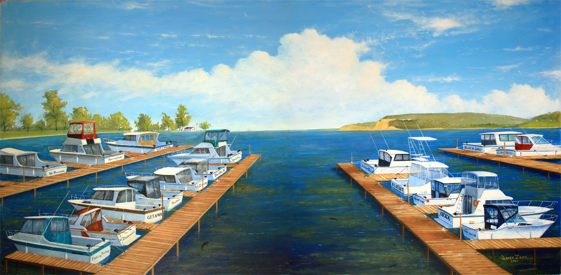 Charter Boats of Sodus Bay Mural Wayne County Life