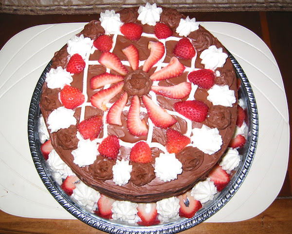 Chocolate Strawberry Cream Cheese Cake