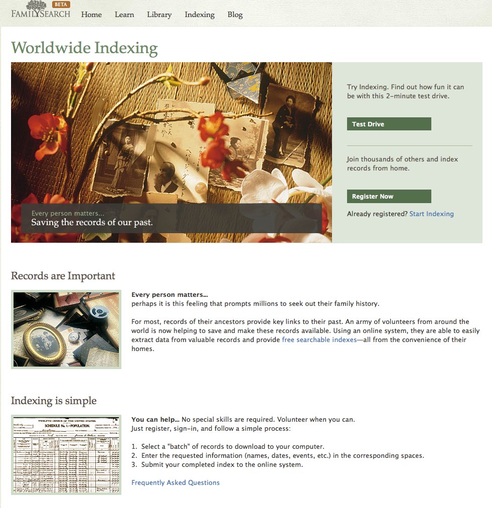 It is only through indexing