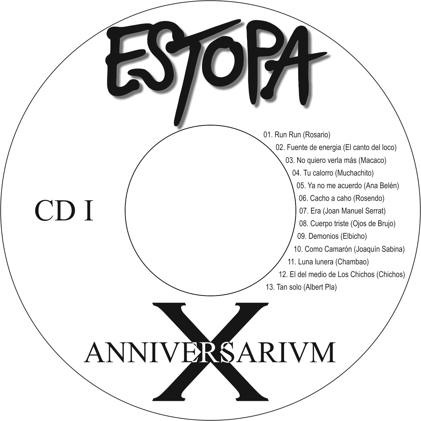 Caratularte Caratulas Personalizadas Lightscribe Estopa X Aniversarium Disco 1 caratularte caratulas personalizadas lightscribe estopa x aniversarium disco 1
