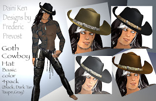 goth cowboy hat