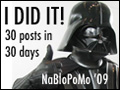 Watch me flounder around for enough topics to post every day for a month! www.NaBloPoMo.com