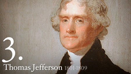 Thomas Jefferson was the 3rd President of the United States