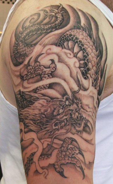 Japanese Sleeve Tattoo - Japanese Sleeve Art - Japanese Dragon Sleeve Tattoo