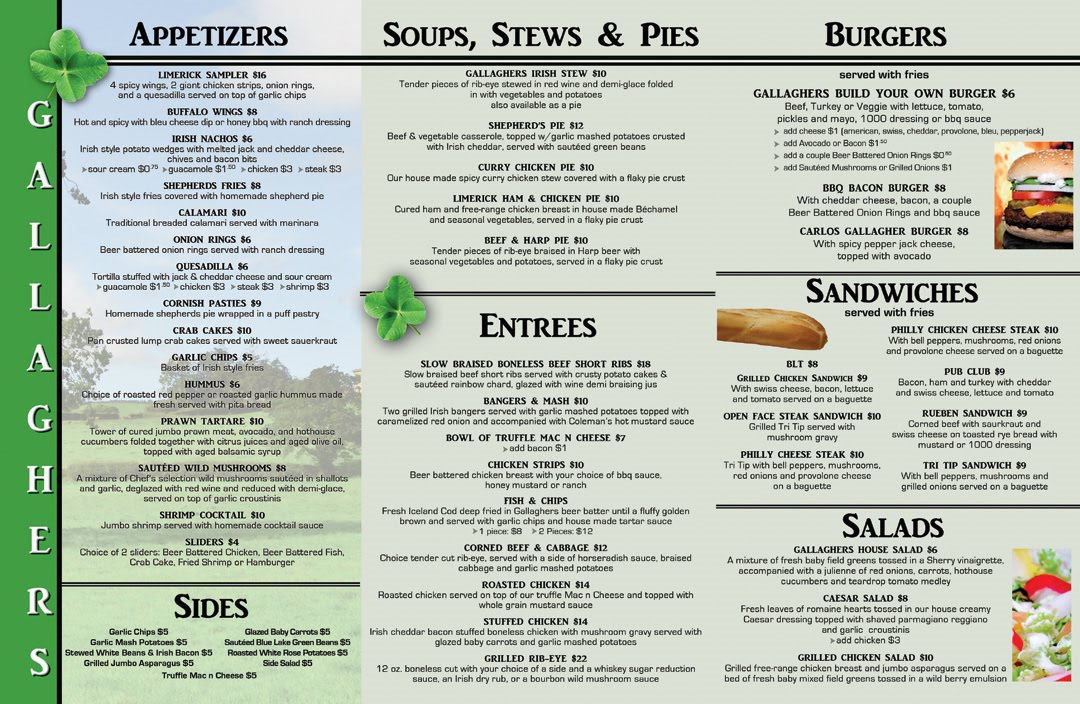 trifold menu design