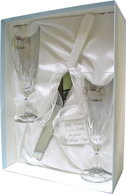 KNIFE & GLASS SEY BRIDE & GROOM