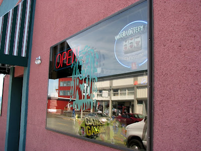 Reflections in the Wet Dog Cafe's window