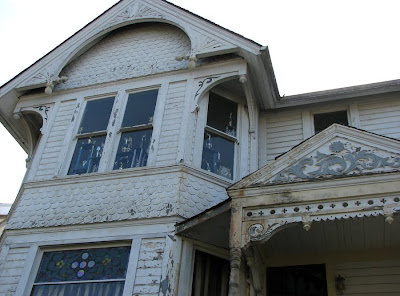 Victorian details on a house in Astoria, Oregon