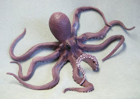 Plastic Rubber Octopus with Posable Tentacles
