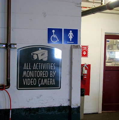 Video camera sign, Pier 39, Astoria, Oregon